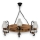 Lámpara colgante con cadena ROATA 6xE14/40W/230V diá. 70 cm haya