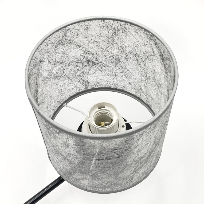 Lámpara colgante con cadena ROSA 3xE27/60W/230V negra/gris