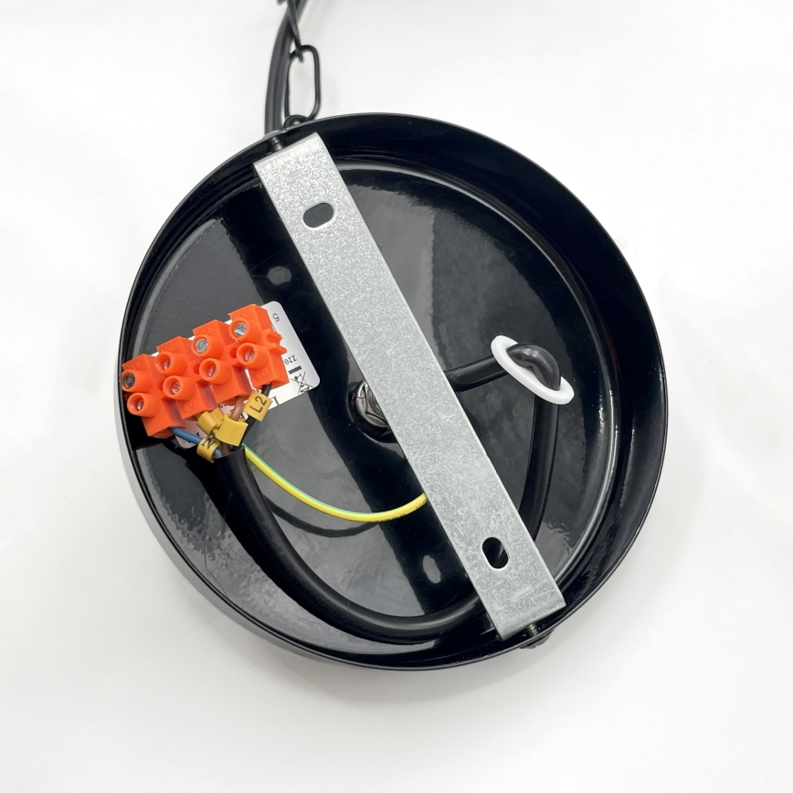 Lámpara colgante con cadena ROSA 5xE27/60W/230V negro/gris