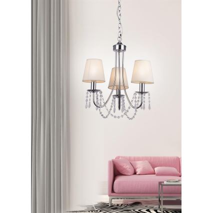 Lámpara colgante con cadena RUTI 3xE14/40W/230V