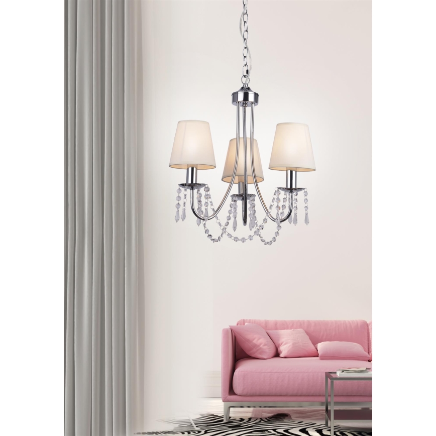 Lámpara colgante con cadena RUTI 3xE14/40W/230V