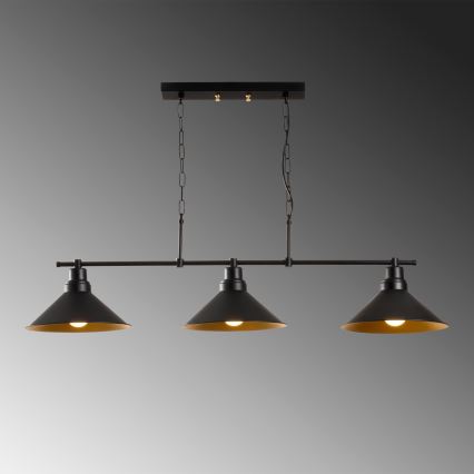 Lámpara colgante con cadena SIVANI 3xE27/100W/230V