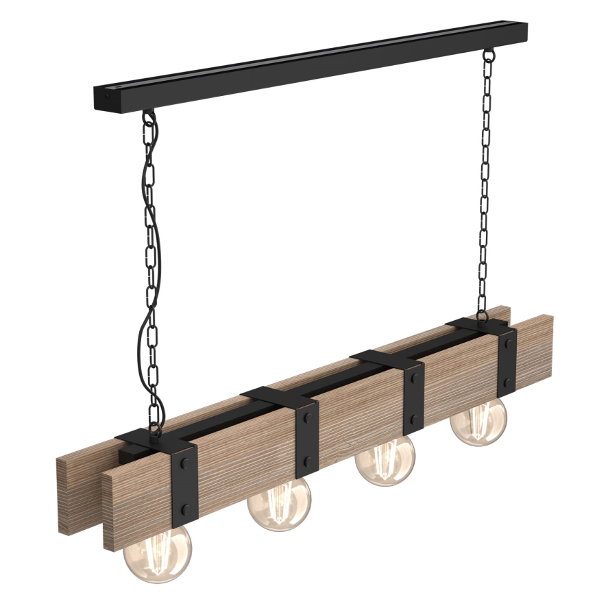 Lámpara colgante con cadena SODER 4xE27/60W/230V