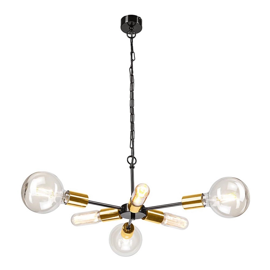 Lámpara colgante con cadena STARLA 6xE27/60W/230V