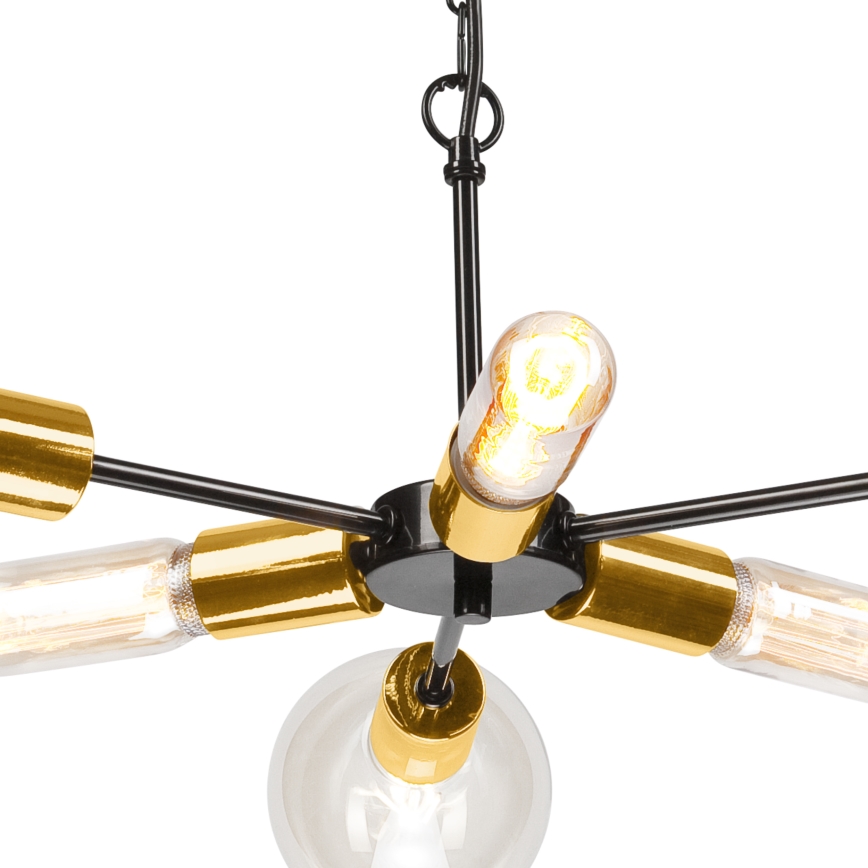 Lámpara colgante con cadena STARLA 6xE27/60W/230V