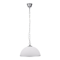 Lámpara colgante con cadena SUGAR 1xE27/60W/230V blanco