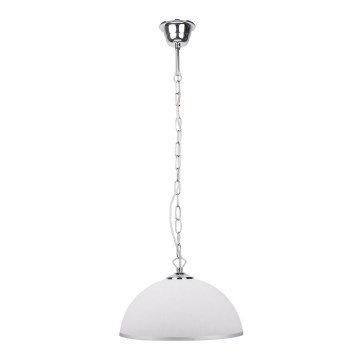 Lámpara colgante con cadena SUGAR 1xE27/60W/230V blanco