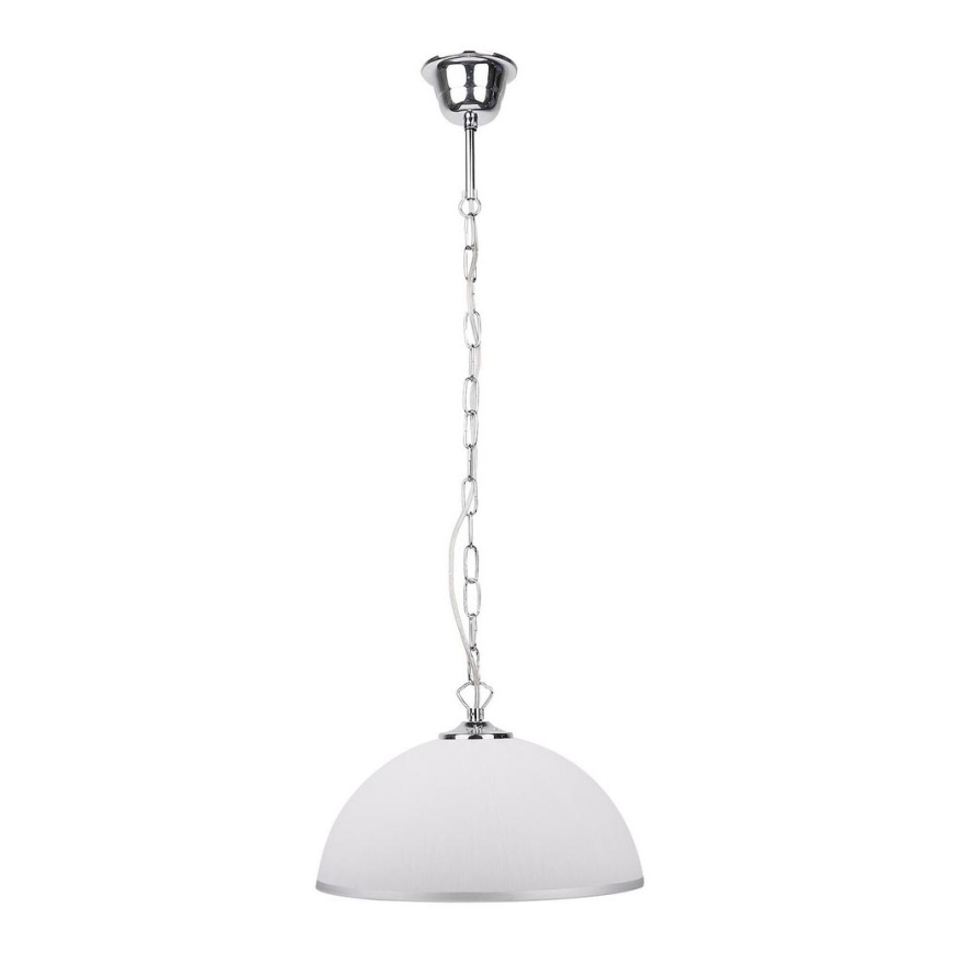 Lámpara colgante con cadena SUGAR 1xE27/60W/230V blanco