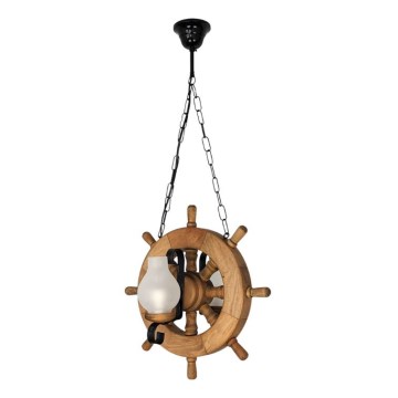 Lámpara colgante con cadena TIMONA 2xE14/40W/230V haya