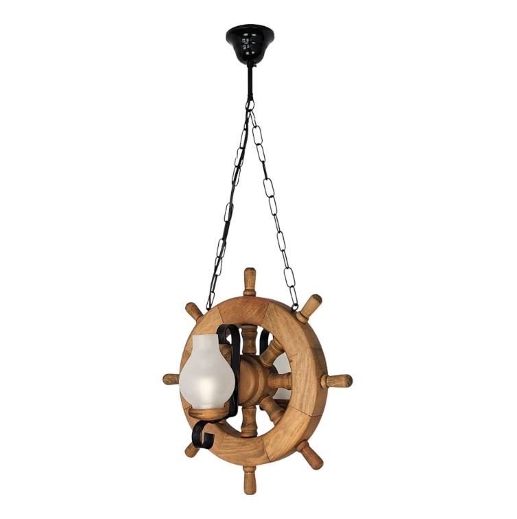 Lámpara colgante con cadena TIMONA 2xE14/40W/230V haya