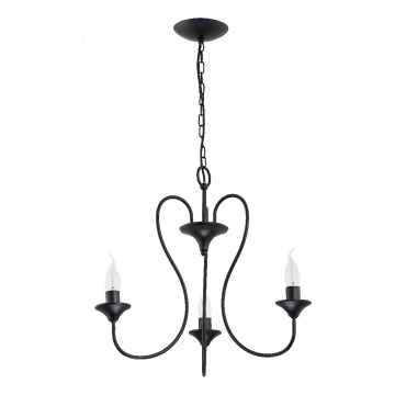 Lámpara colgante con cadena UNITY 3xE14/10W/230V negra