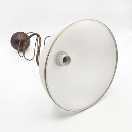 Lámpara colgante con varilla COBRA 1xE27/60W/230V Ø 30 cm bronce/pátina