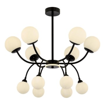 Lámpara colgante con varilla DAISY 12xG9/10W/230V negra