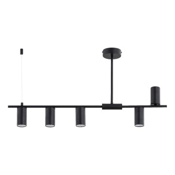 Lámpara colgante con varilla URANOS 5xGU10/10W/230V negra