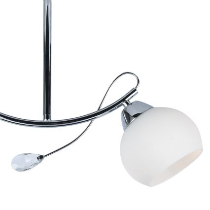 Lámpara colgante CONNOR 2xE27/15W/230V cromo brillante/blanco