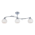 Lámpara colgante CONNOR 3xE27/15W/230V cromo brillante/blanco