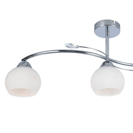 Lámpara colgante CONNOR 3xE27/15W/230V cromo brillante/blanco