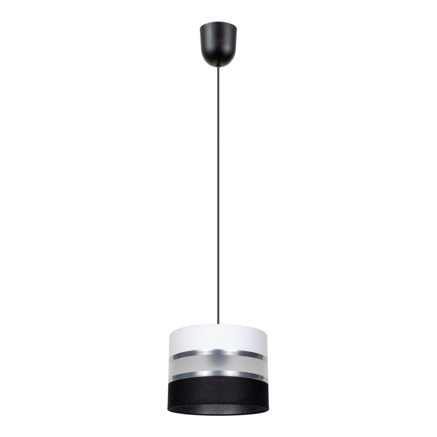 Lámpara colgante CORAL 1xE27/60W/230V blanco y negro