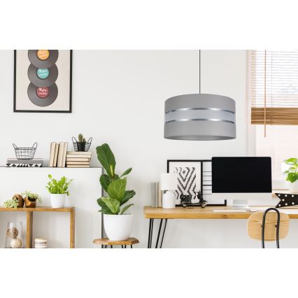 Lámpara colgante CORAL 1xE27/60W/230V diá. 40 cm gris
