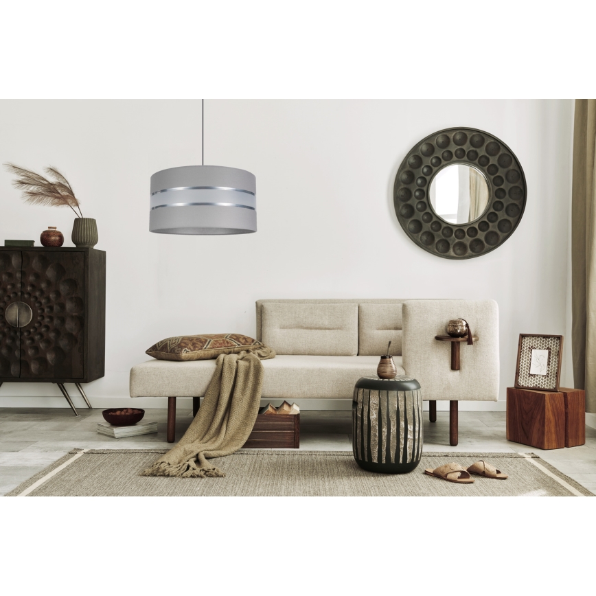 Lámpara colgante CORAL 1xE27/60W/230V diá. 40 cm gris
