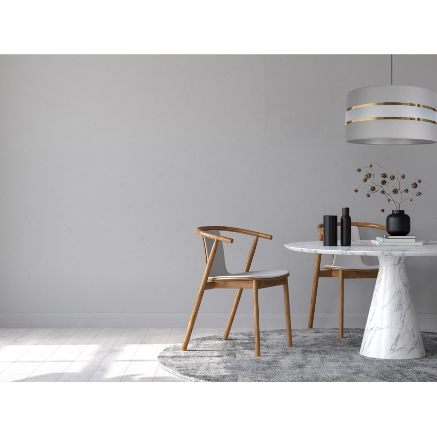 Lámpara colgante CORAL 1xE27/60W/230V diá. 40 cm gris