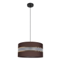 Lámpara colgante CORAL 1xE27/60W/230V diá. 40 cm marrón