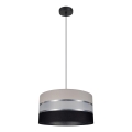 Lámpara colgante CORAL 1xE27/60W/230V negro-gris