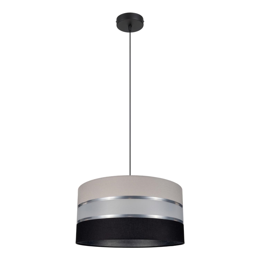 Lámpara colgante CORAL 1xE27/60W/230V negro-gris