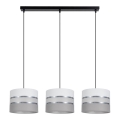 Lámpara colgante CORAL 3xE27/60W/230V blanco/gris