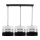 Lámpara colgante CORAL 3xE27/60W/230V negro-blanco