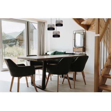Lámpara colgante CORAL 3xE27/60W/230V negro-gris