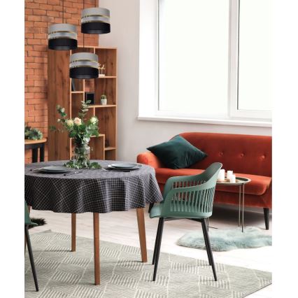 Lámpara colgante CORAL 3xE27/60W/230V negro-gris