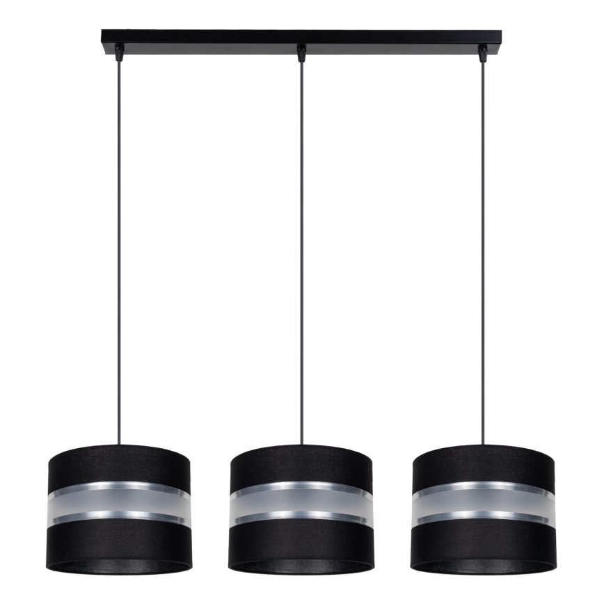 Lámpara colgante CORAL 3xE27/60W/230V negro