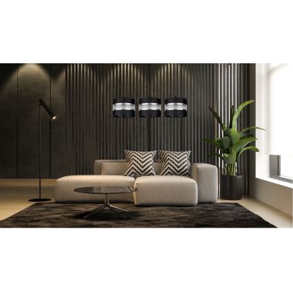 Lámpara colgante CORAL 3xE27/60W/230V negro