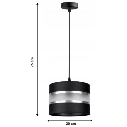 Lámpara colgante CORAL S 1xE27/60W/230V negro