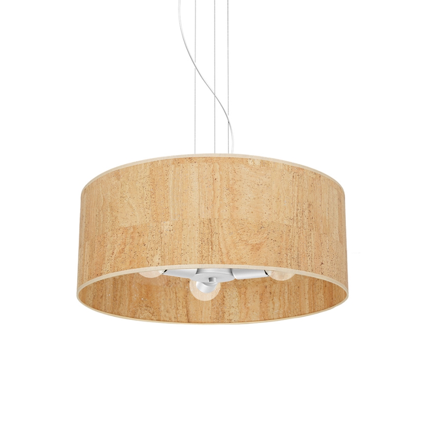 Lámpara colgante CORCHO 3xE27/60W/230V