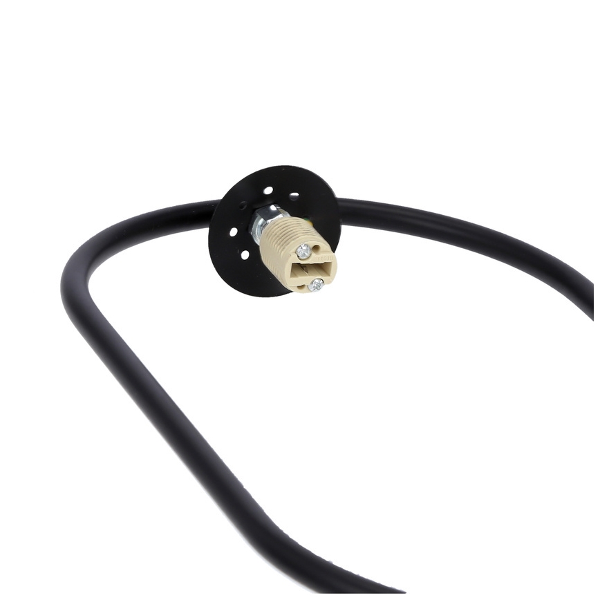 Lámpara colgante con cable CORDEL 1xG9/28W/230V negro