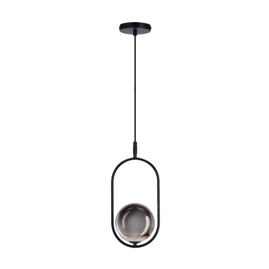 Lámpara colgante CORDEL 1xG9/28W/230V negro/negro ahumado