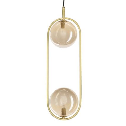 Lámpara colgante CORDEL 2xG9/28W/230V latón/beige ahumado