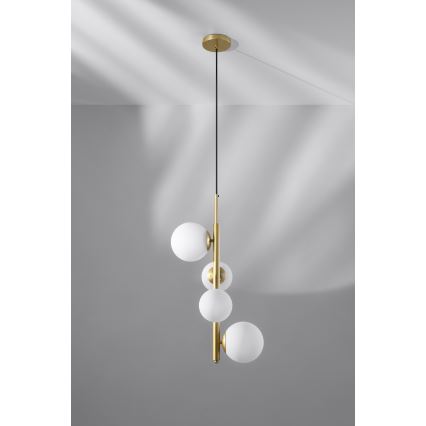 Lámpara colgante CORDEL 4xG9/20W/230V dorado