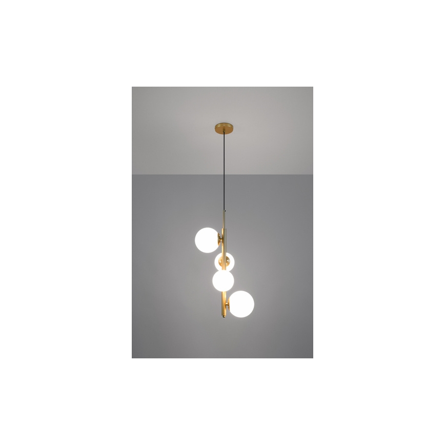 Lámpara colgante CORDEL 4xG9/20W/230V dorado