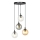 Lámpara colgante COSMO 4xE14/10W/230V diá. 40 cm negro/gris/beige/transparente