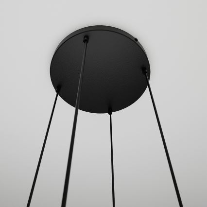 Lámpara colgante COSMO 4xE14/10W/230V diá. 40 cm negro/gris/beige/transparente