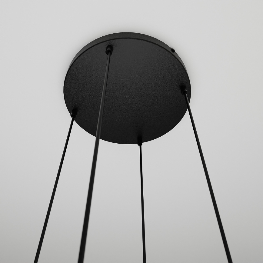 Lámpara colgante COSMO 4xE14/10W/230V diá. 40 cm negro/gris/beige/transparente
