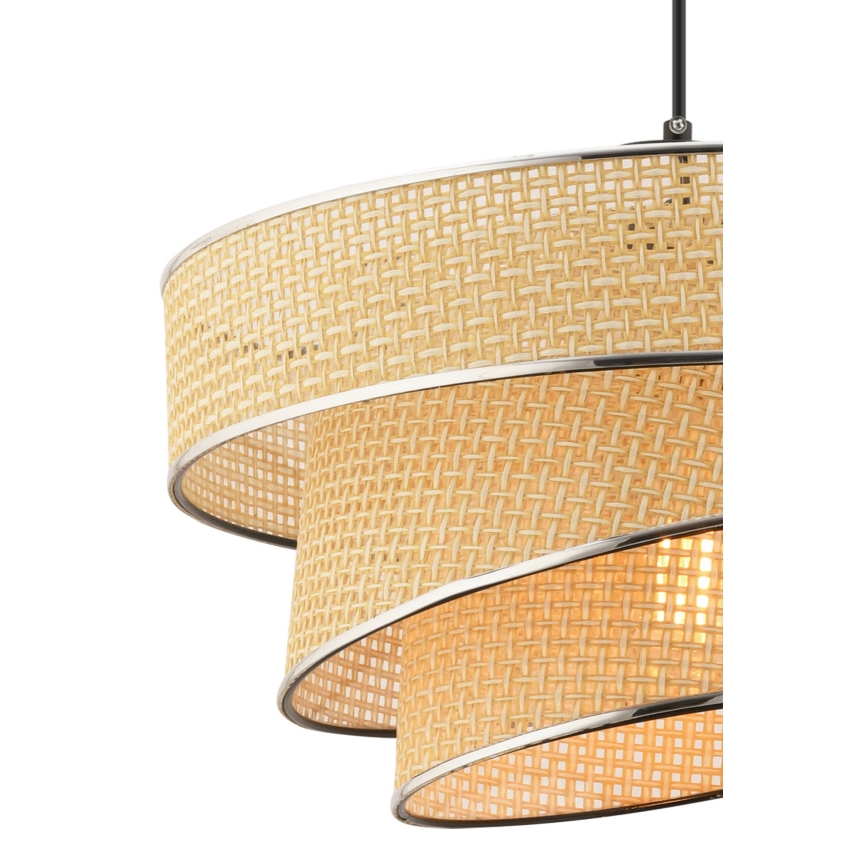 Lámpara Colgante Couper 1xE27/60W/230V Beige/Cromo Brillante