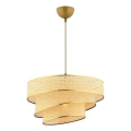 Lámpara colgante COUPER 1xE27/60W/230V beige/dorado