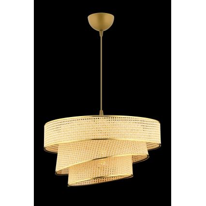 Lámpara colgante COUPER 1xE27/60W/230V beige/dorado