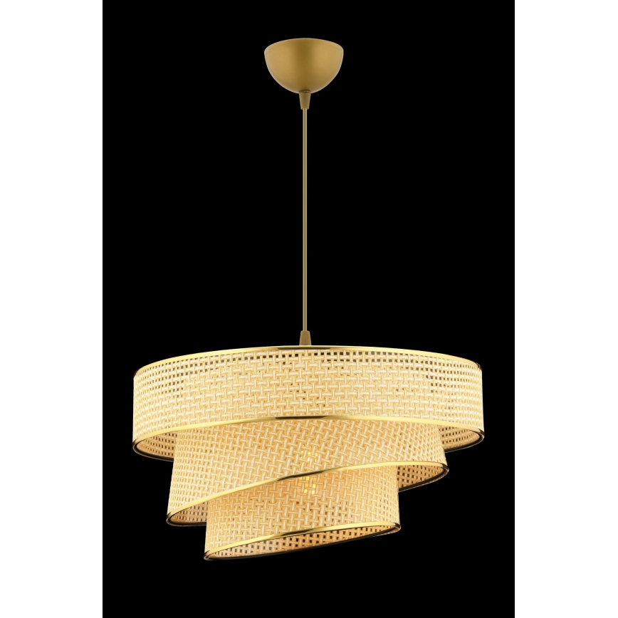 Lámpara colgante COUPER 1xE27/60W/230V beige/dorado