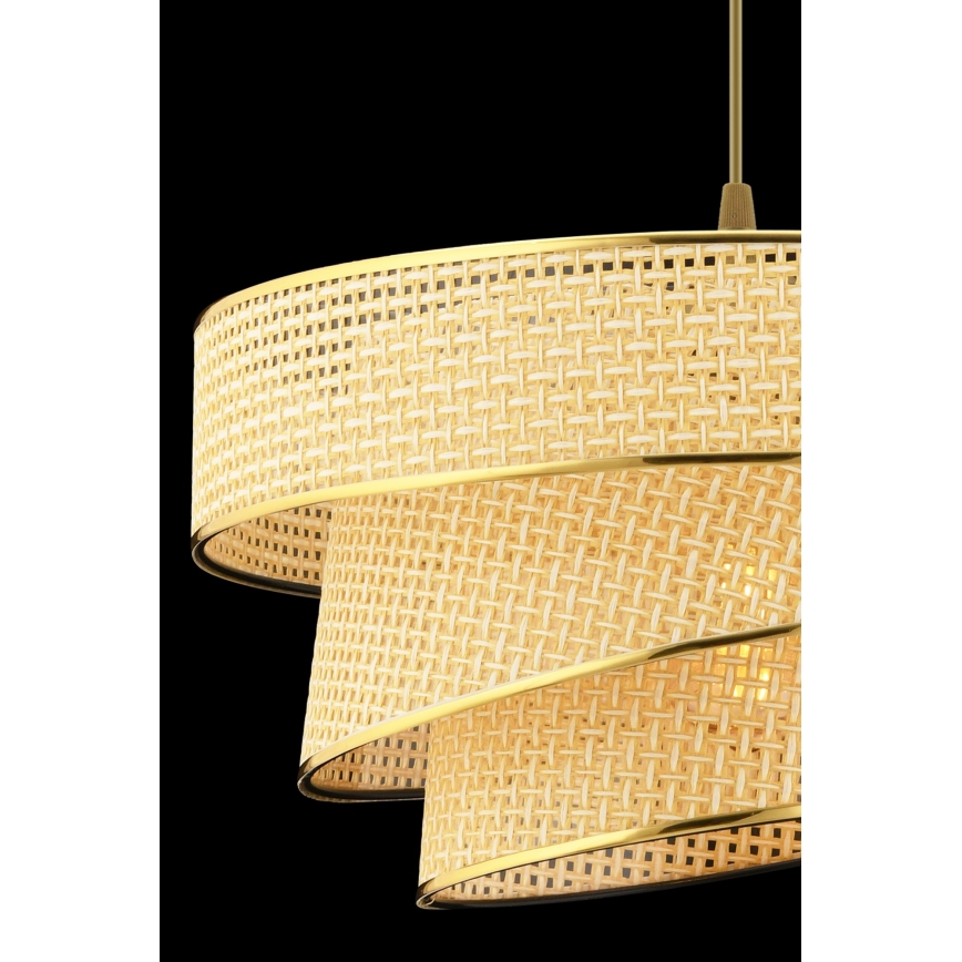 Lámpara colgante COUPER 1xE27/60W/230V beige/dorado