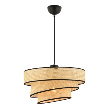Lámpara colgante COUPER 1xE27/60W/230V beige/negra